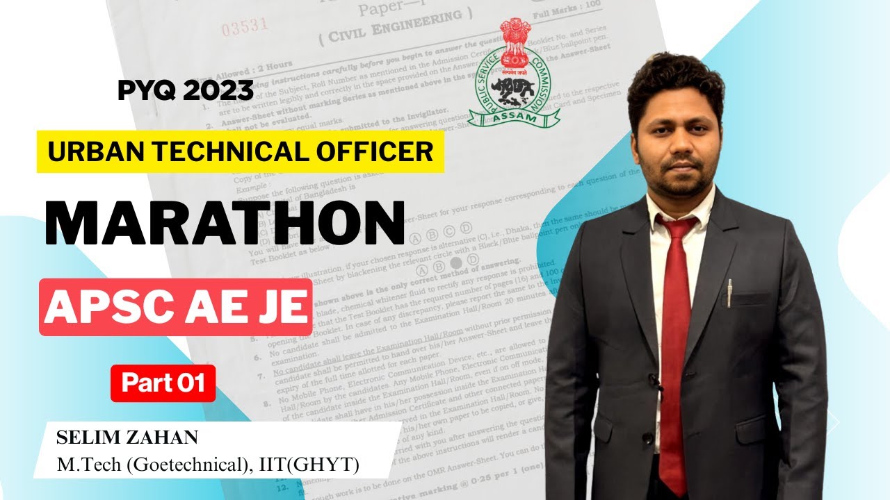 URBAN TECHNICAL OFFICER 2023 PYQs Part-01 full detailed solutions | Civil Engineering |