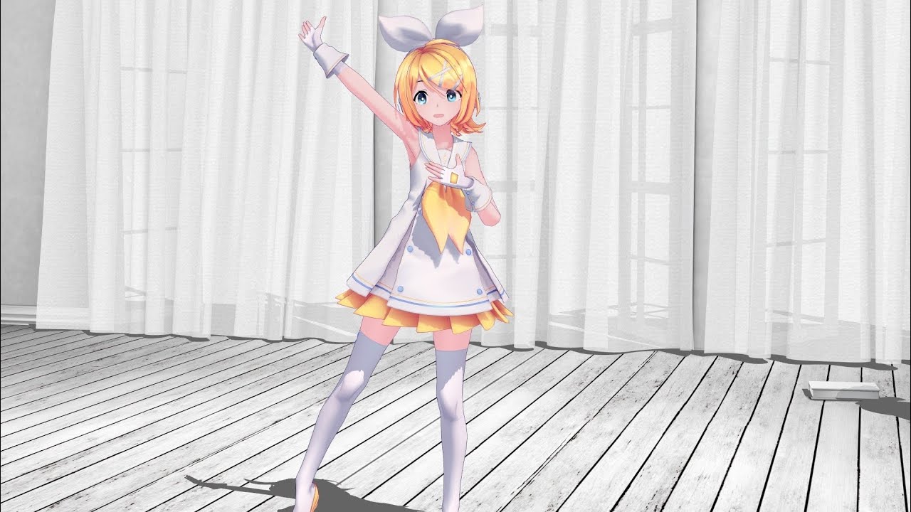 【MMD】HORIZON Sour式鏡音リン 白ニーハイ
