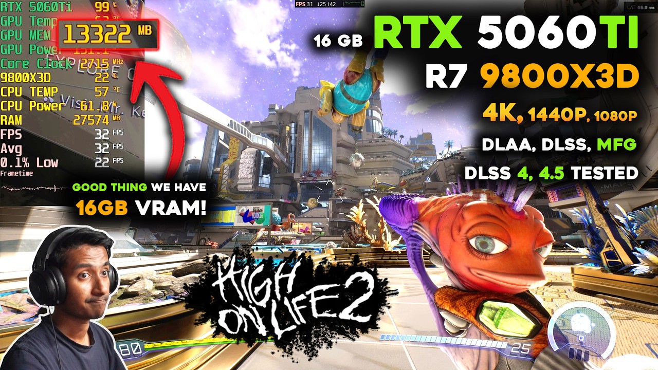 Игра Life 2 на высокой производительности на RTX 5060Ti 16 ГБ | На версии с 8 ГБ будет хуже | 4K,...