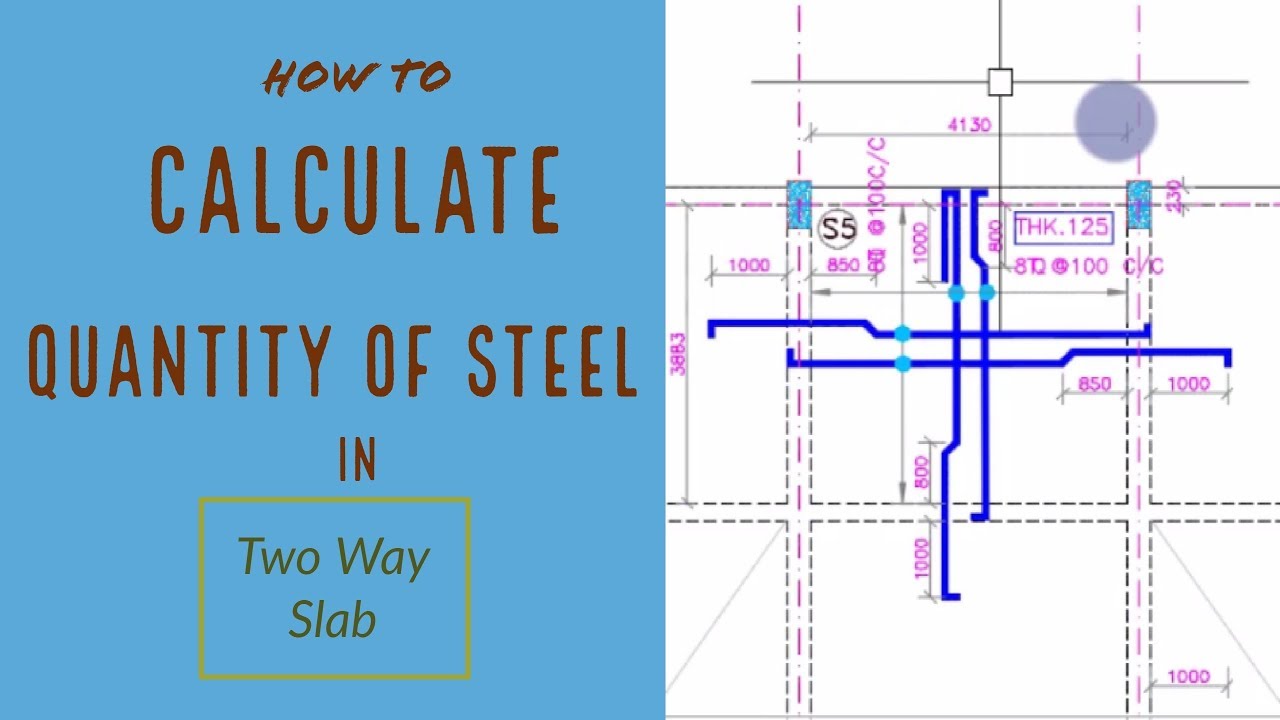 How To Calculate Quantity of Steel in a Two Way Slab | BBS of Slab Reinforcement