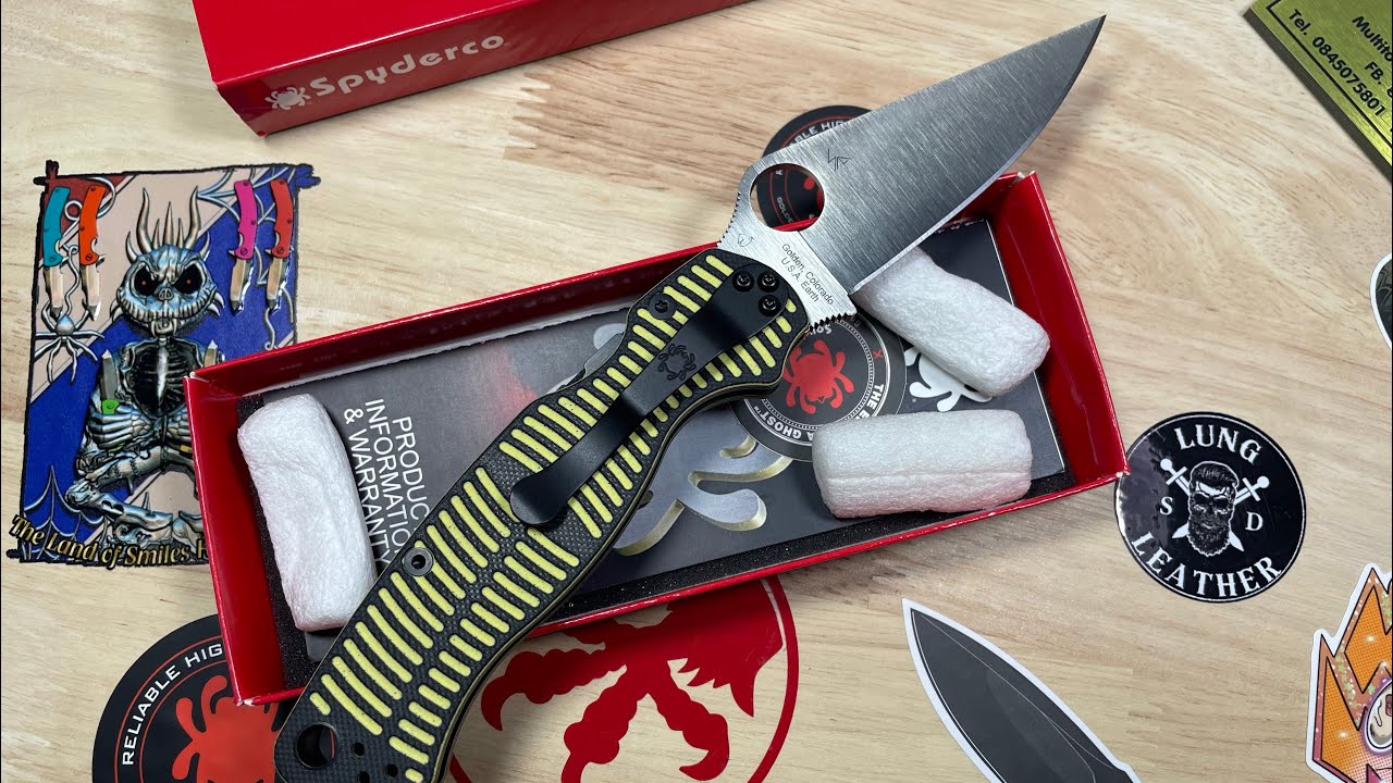 Spyderco Paramilitary 2 MagnaCut Salt Knife Yellow/Black G-10