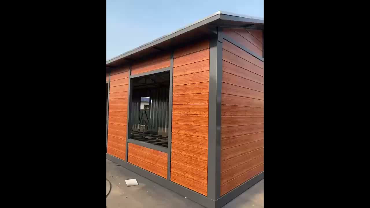 Panou decorativ de perete sandwich sculptat din metal PU pentru casă mutată. Panou de siding metalic ignifug.