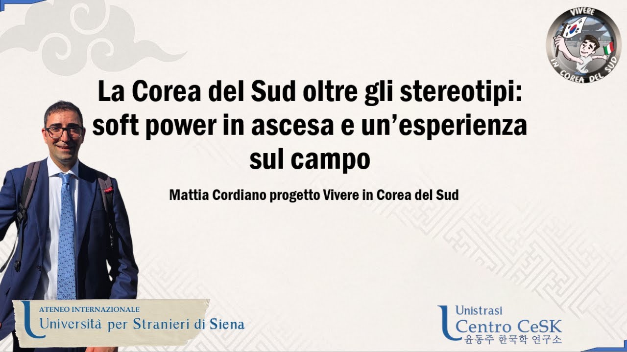 K Soft Power Coreano - Conferenza Unistrasi Siena