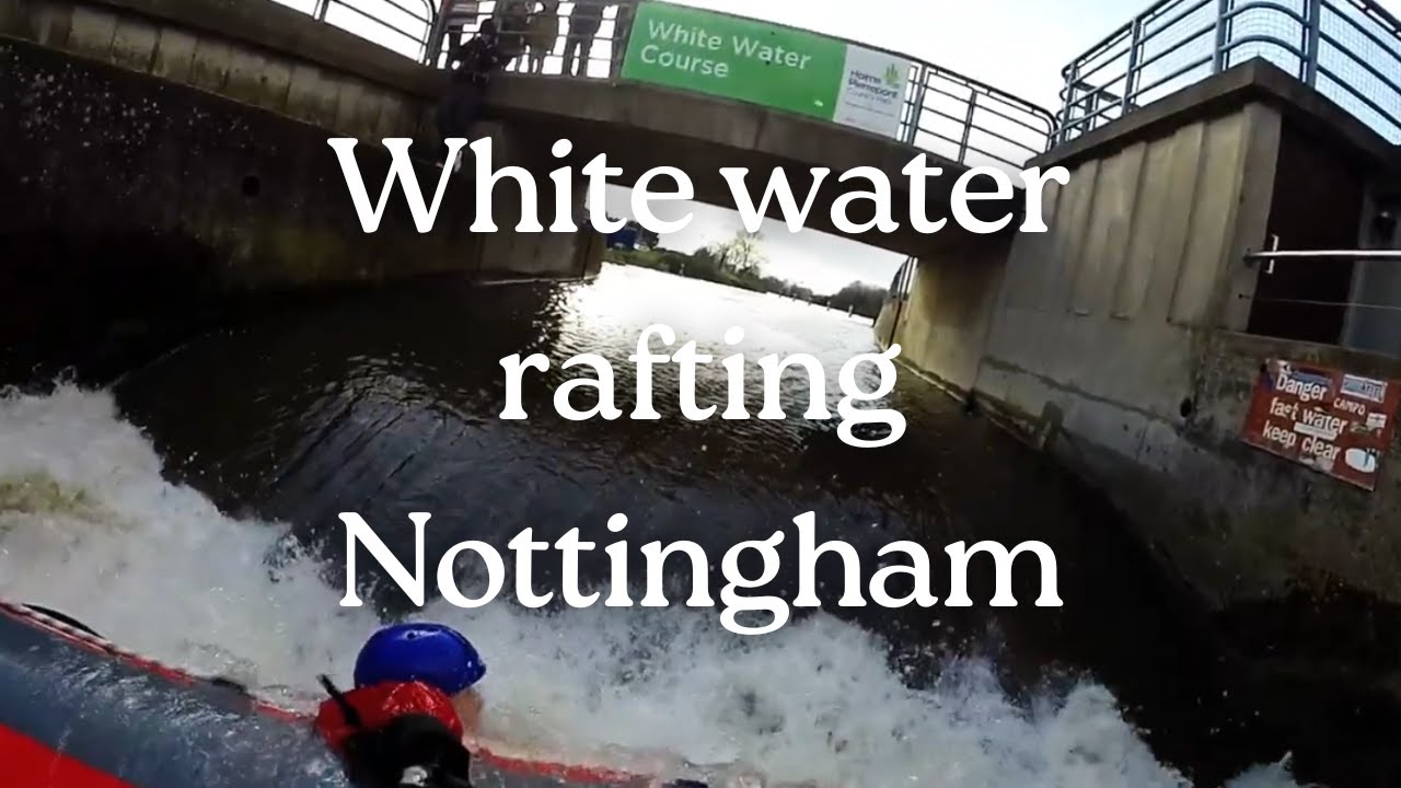 Getting dunked at the White Water Rafting centre in Nottingham
