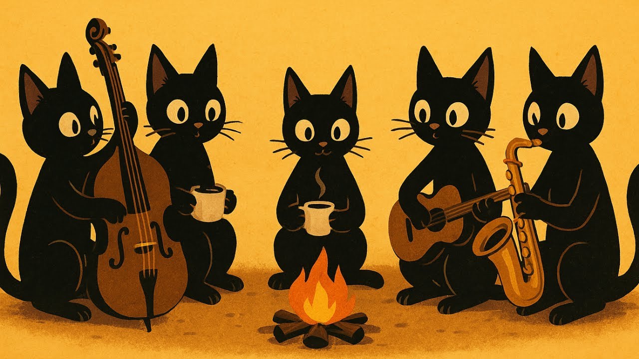 Black Cats Bonfire Jazz: Джаз с глубоким басом для работы и отдыха