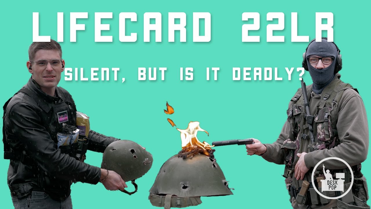 Lifecard 22lr THREADED | Yugoslavian Military Helmet Penetration Test | Silent AND Deadly?