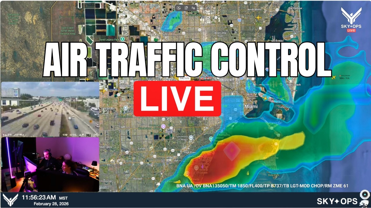 LIVE Flight Radar | Flight Tracking + LIVE ATC + Weather Watch🎧