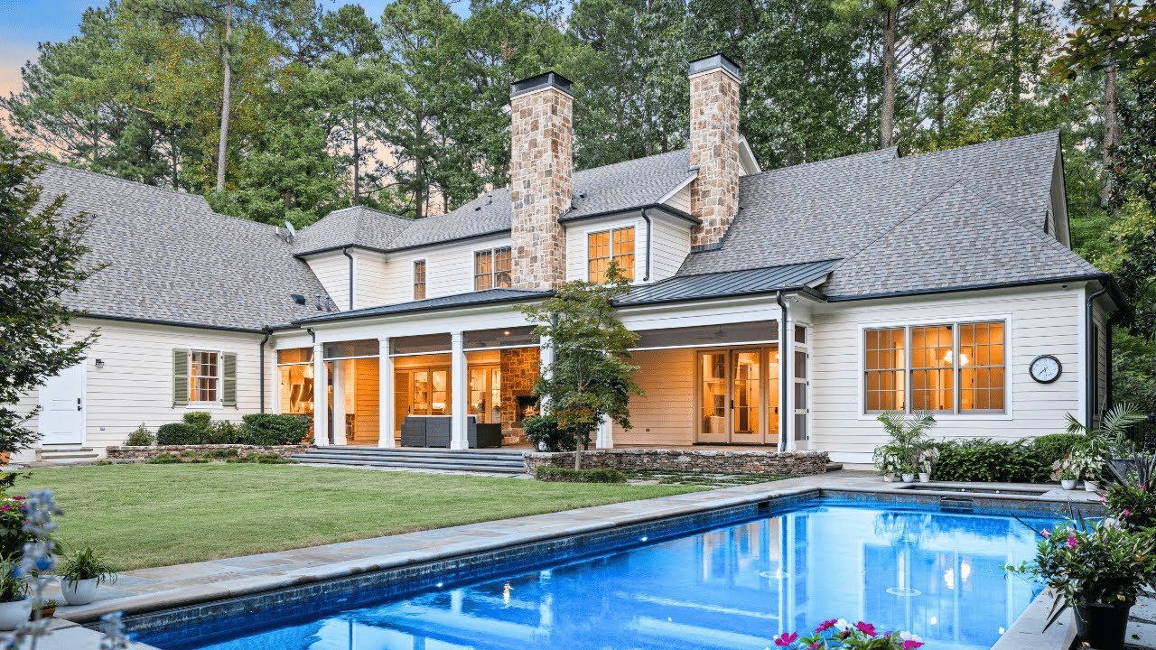 TOUR a $4,150,000 Luxury Home Steps from NORTH HILLS Raleigh, NC | 800 Lakestone Dr.