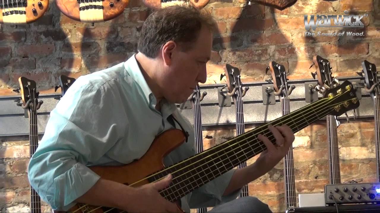 Oscar Stagnaro jamming with his son in the Warwick Custom Shop NY