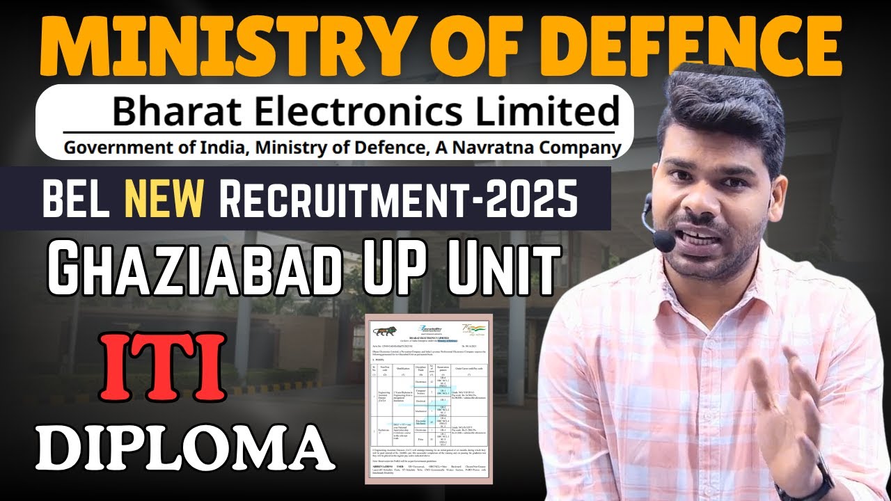 BEL (Ghaziabad Unit) Recruitment 2025. || BEL Permanent Vacancy 2025.