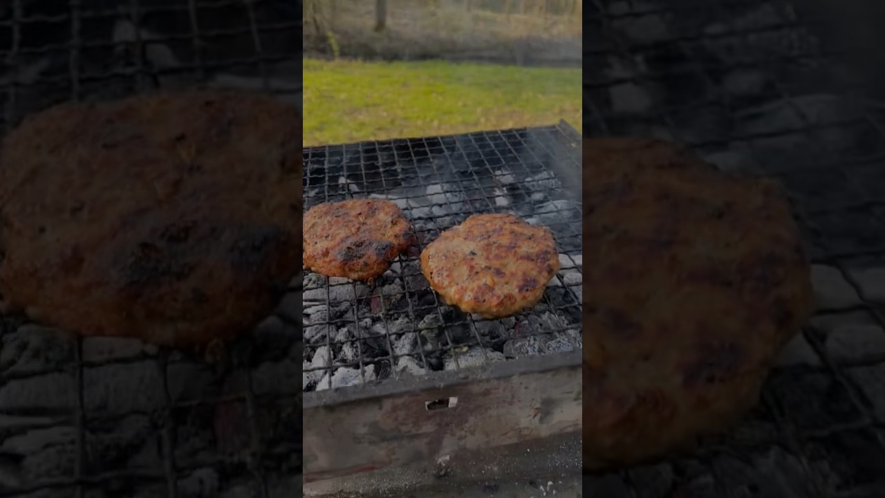 Weekend with grilling 🍔🍖🥤 #weekend #grilling #shorts