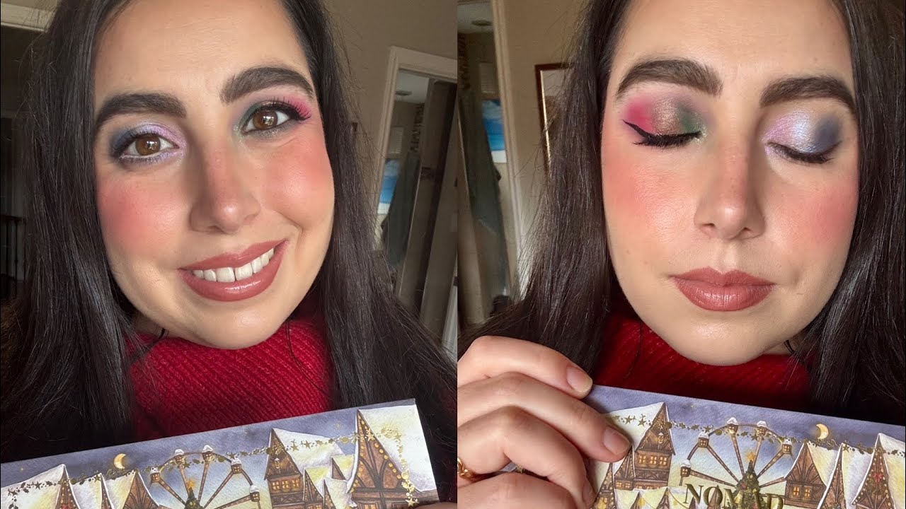 2 looks, 1 palette with NEW Nomad CHRISTKINDLMARKT Palette 