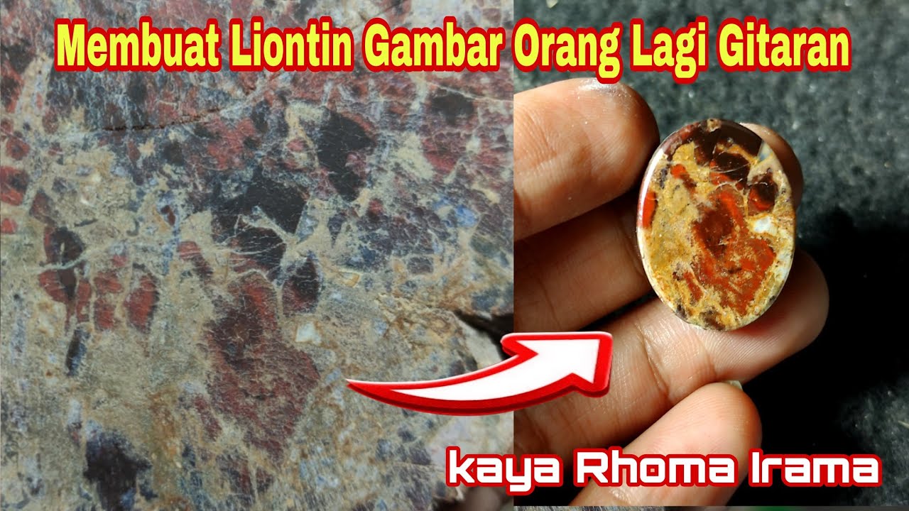 Membuat batu akik motif || Batu gambar Rhoma irama