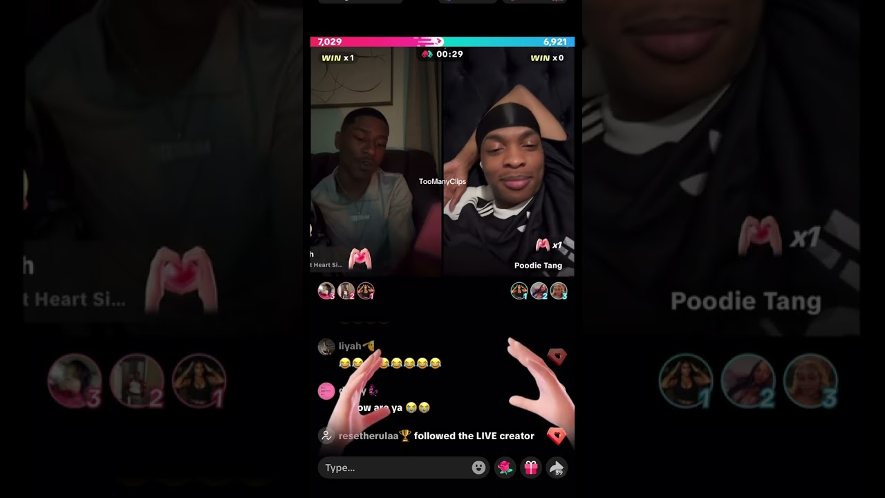 Poodie and Landon TikTok live 12/16