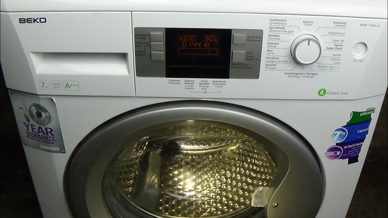 Beko WMB 71443 LA - Setting the basic washing programs - Washing machine, example movie #120