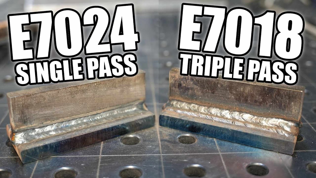 7024 Single Pass vs 7018 Triple Pass - Stick Welding Thick Steel