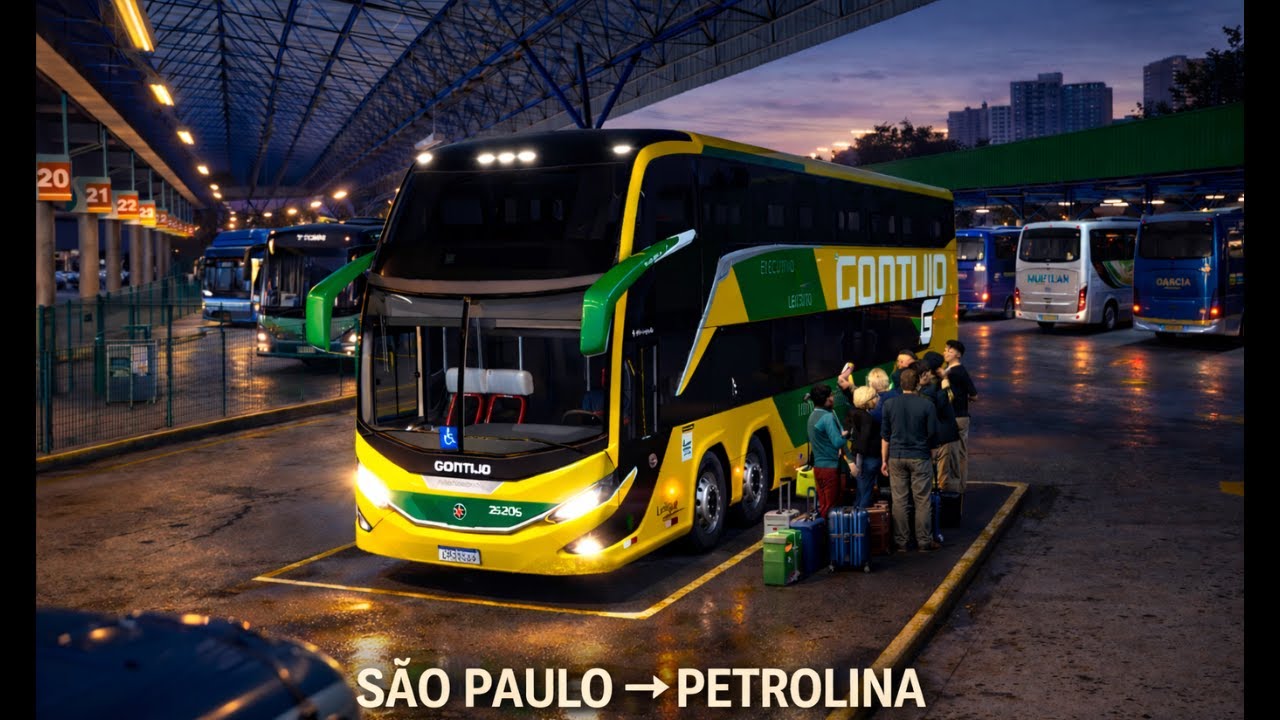 SÃO PAULO A PETROLINA | VIAGEM COMPLETA DE ÔNIBUS GONTIJO G8 1800 DD EXECUTIVO | ETS2 | 4K UHD