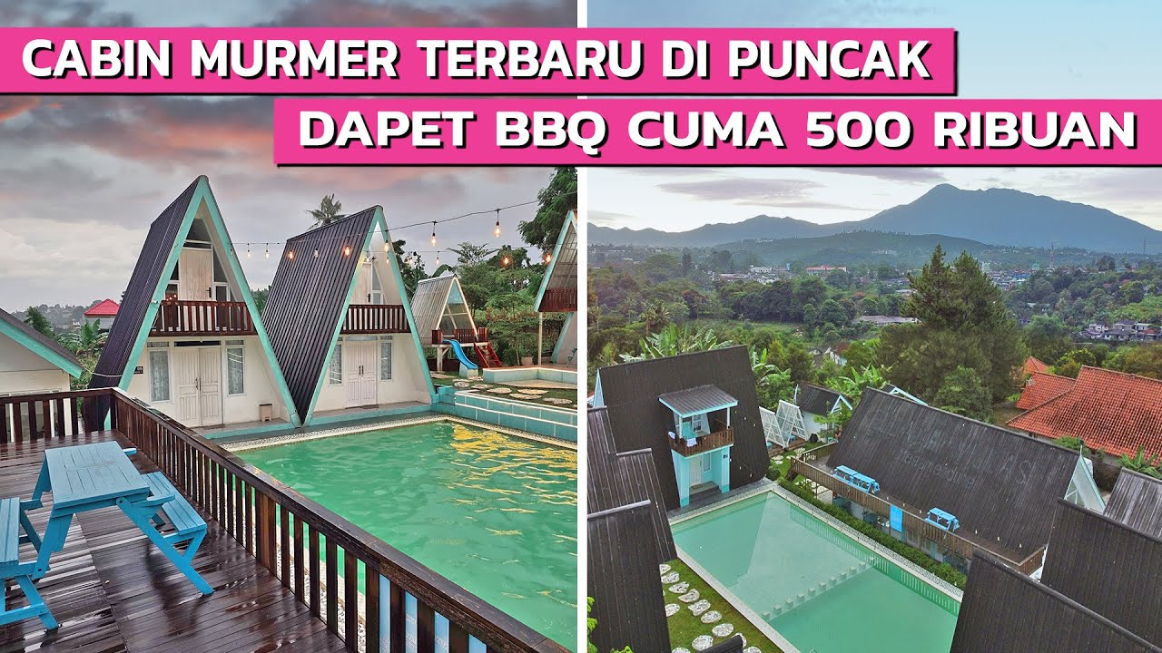 CABIN MURAH TERBARU DI PUNCAK BOGOR 500 RIBUAN MUAT BEREMPAT FREE BARBECUE ‼️ MARU CABIN & GRILL