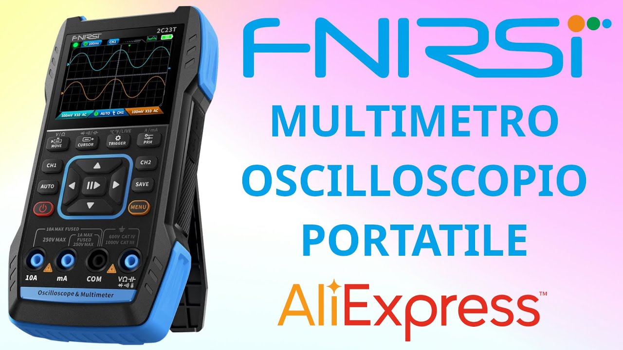 FNIRSI 2C23T oscilloscopio multimetro digitale portatile a batteria con generatore di segnale cinese