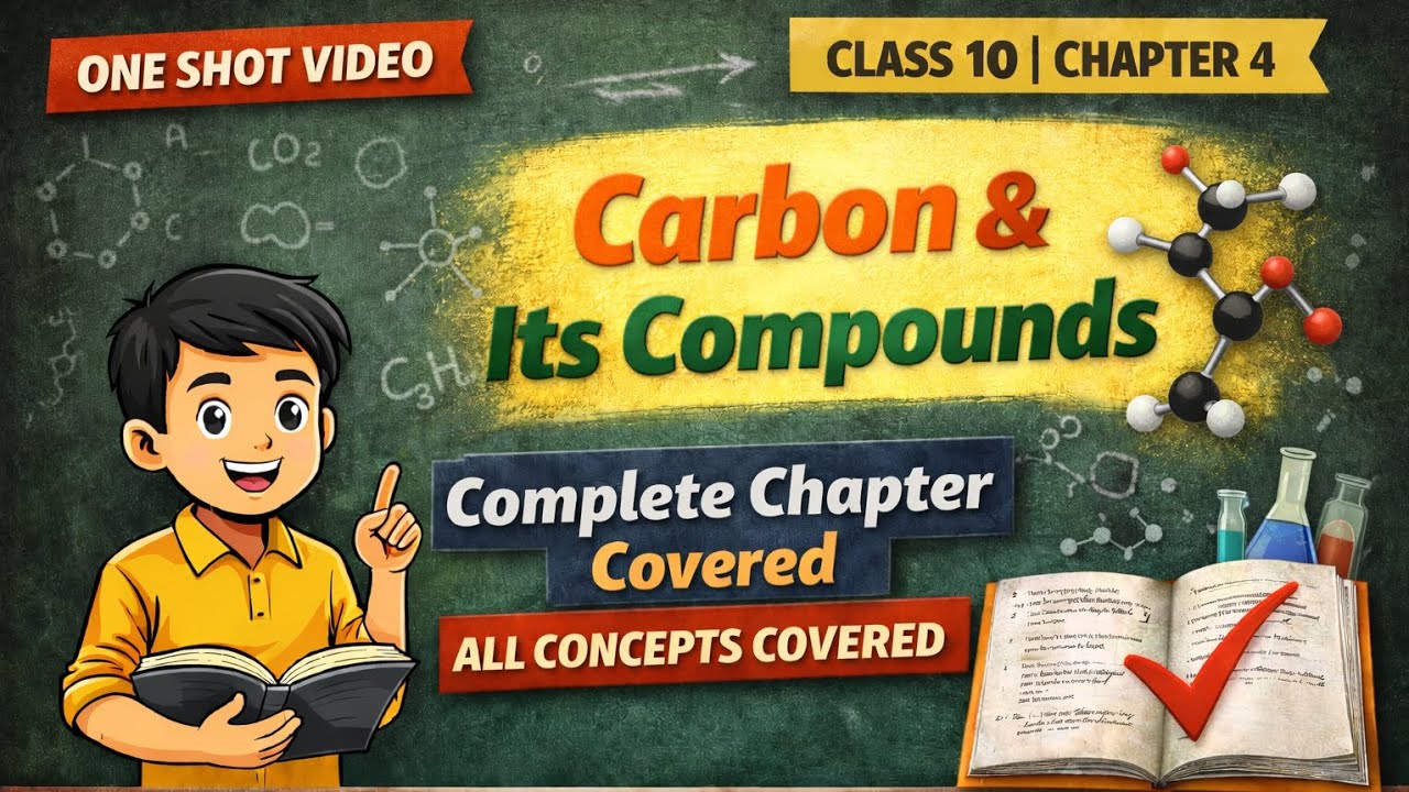 Class 10th chapter-4 Carbon & its Compounds full chapter covered #oneshot #ScienceMathsDomain 