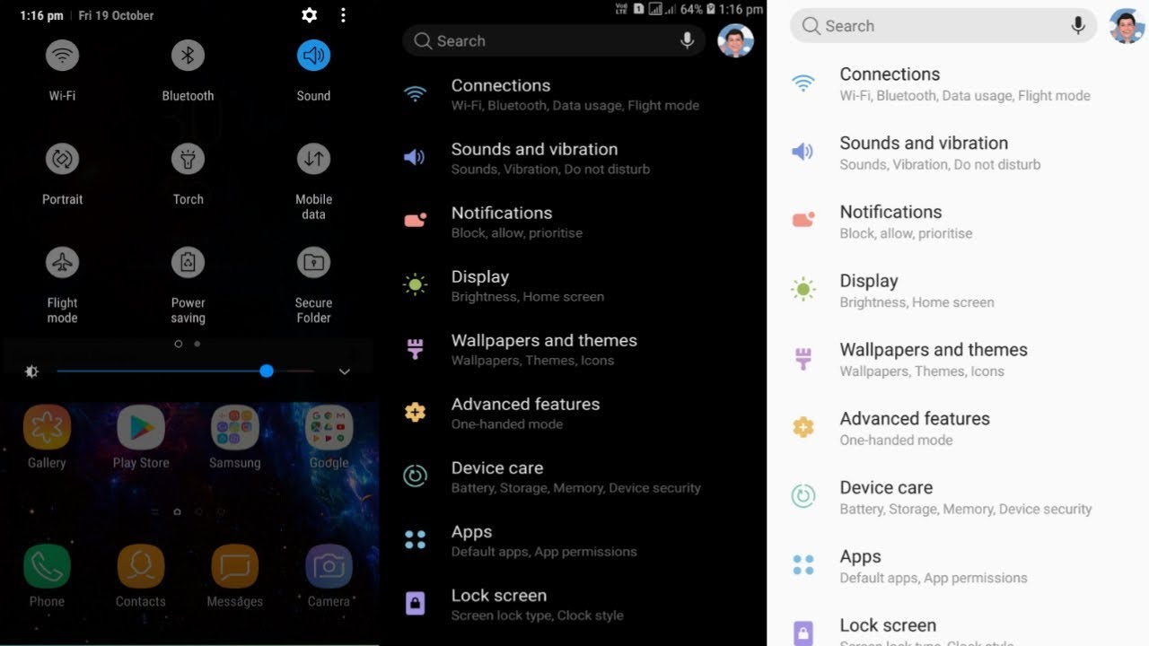 Install Android Pie Night / Black Theme In Any Samsung phone Running Nougat And Oreo/ TOSHIN TECH
