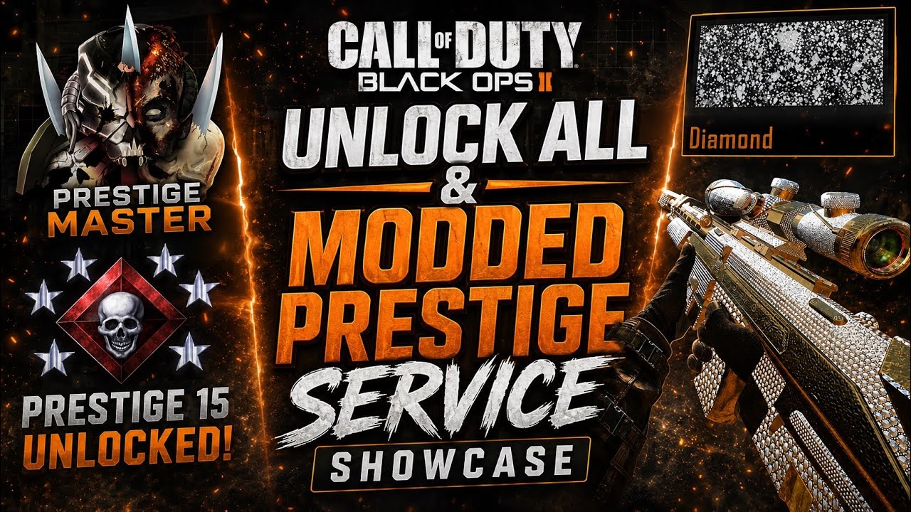 (PS4/PS5) COD Black Ops II (UNLOCK ALL + MODDED PRESTIGE SERVICE SHOWCASE)