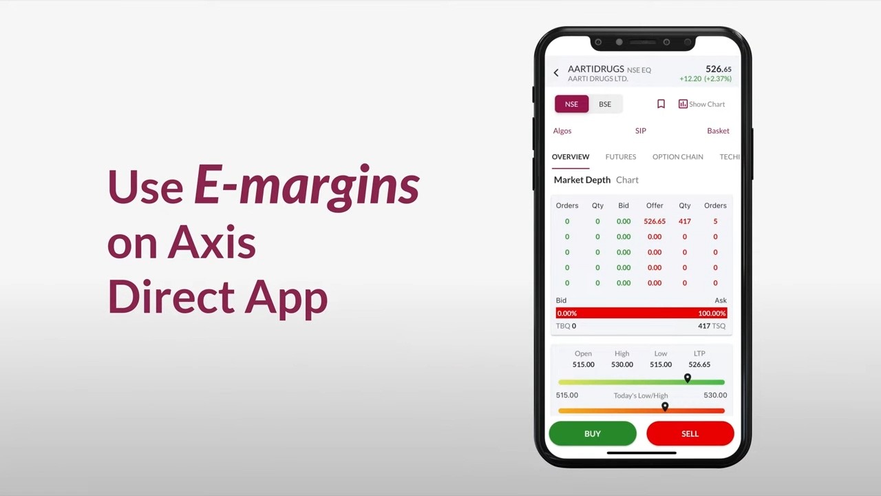 Axis Direct | E Margin on Axis Direct App