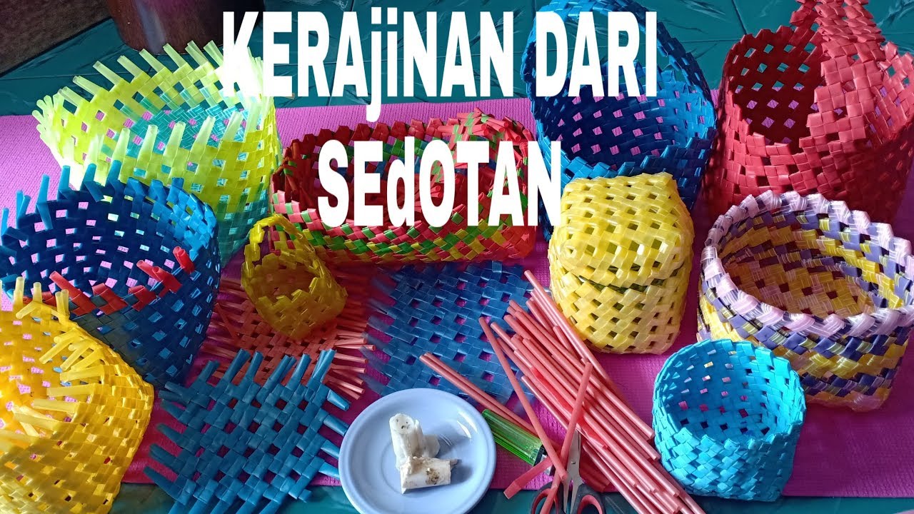 KERAJINAN DARI SEDOTAN // PART3 Tempat tissue