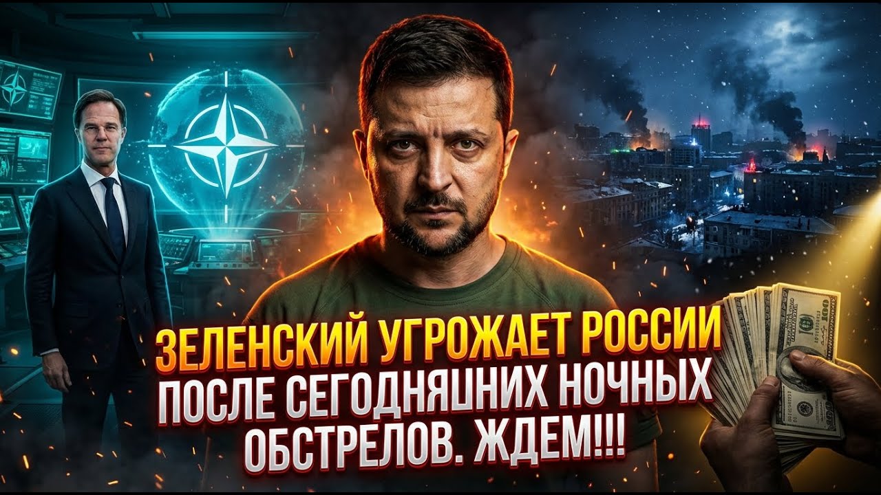 ЗЕЛЕНСКИЙ УГРОЖАЕТ РОССИИ ПОСЛЕ СЕГОДНЯШНИХ НОЧНЫХ ОБСТРЕЛОВ. ЖДЕМ!!!