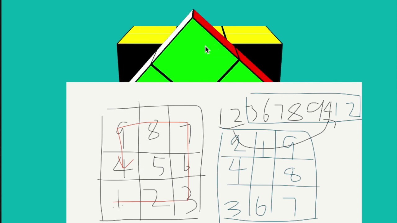 interactive Rubik's cube in python using moderngl(3d picking and mouse trackball)