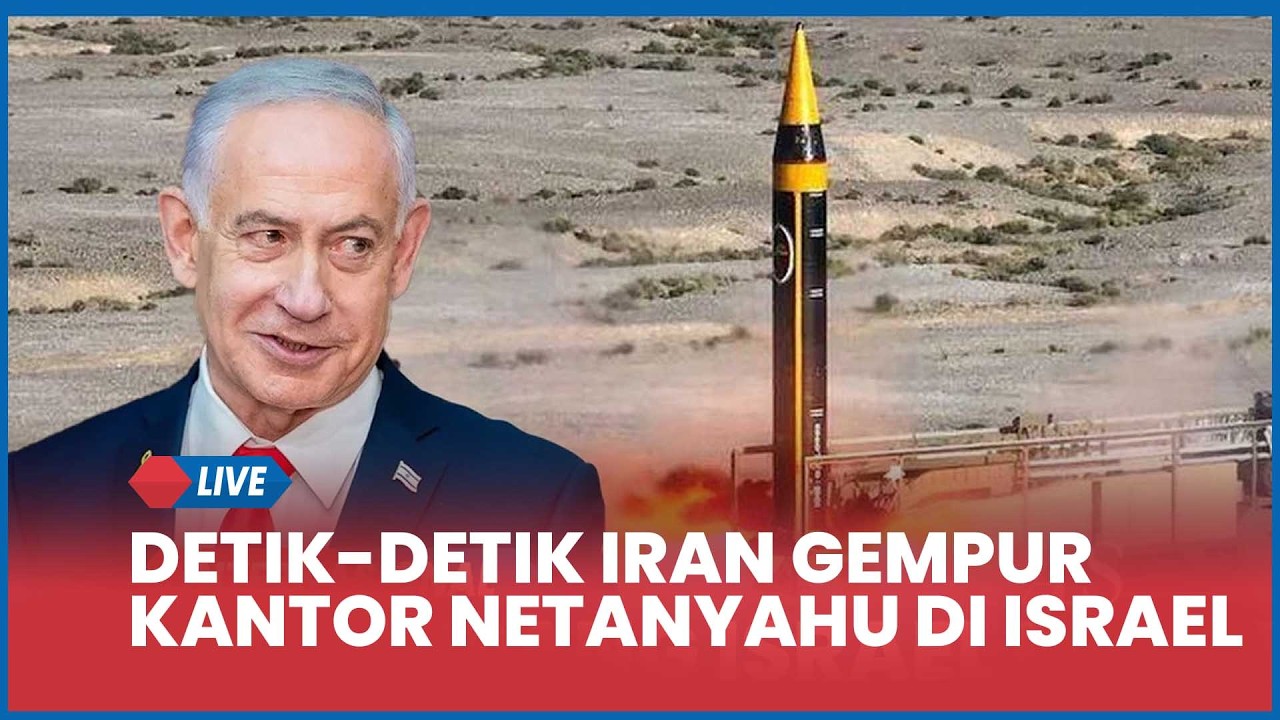 Detik-detik Iran Hujani Kantor Netanyahu di Israel Pakai Rudal Hipersonik Kheibar