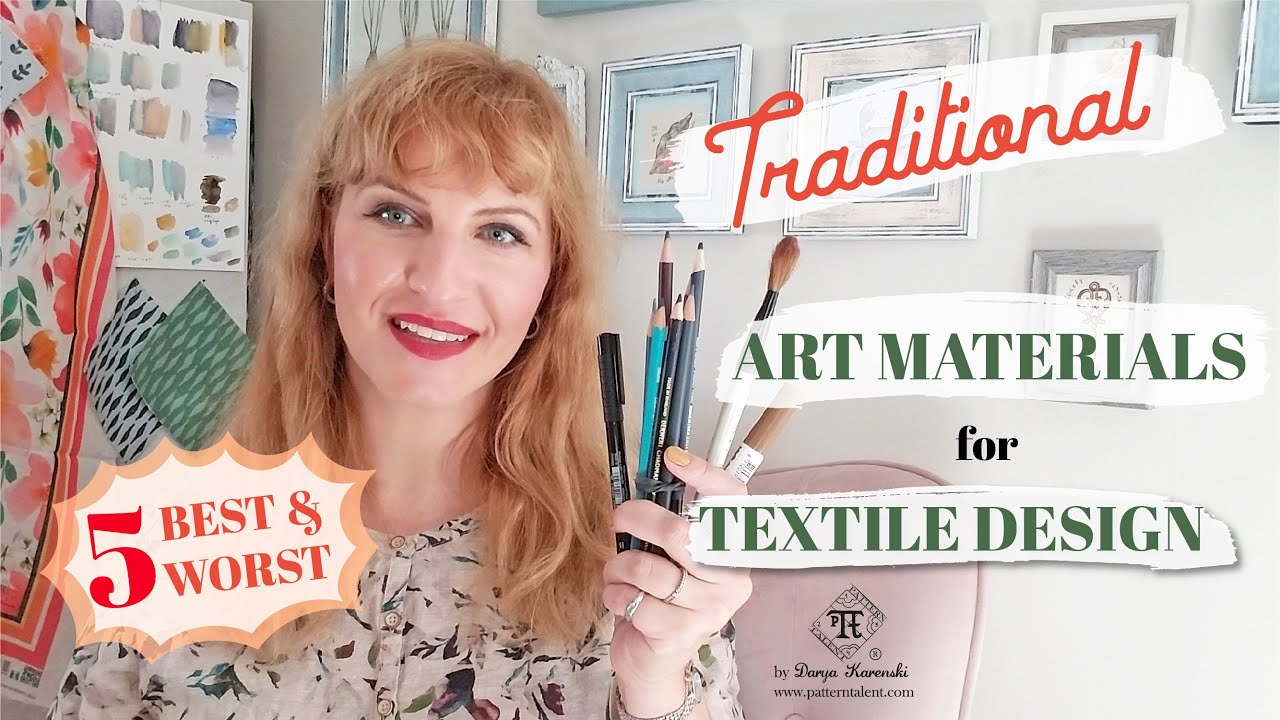 Traditional art for surface design - 5 best and worst art mediums - watercolor, gouache & more