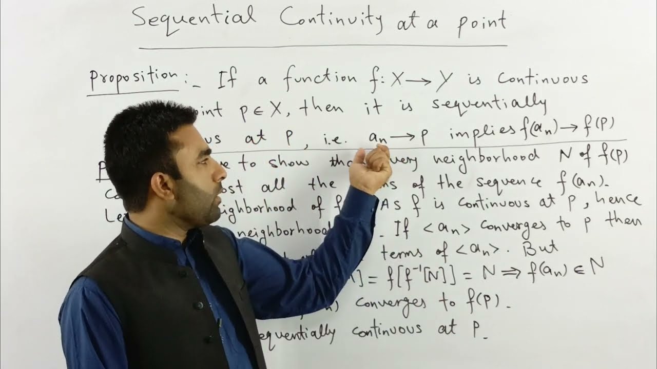 Sequential continuity at a point in topology