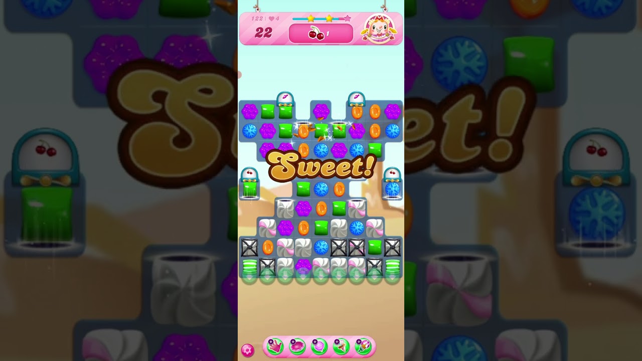Candy Crush Saga Level 122 ~ NO BOOSTERS (NEW)
