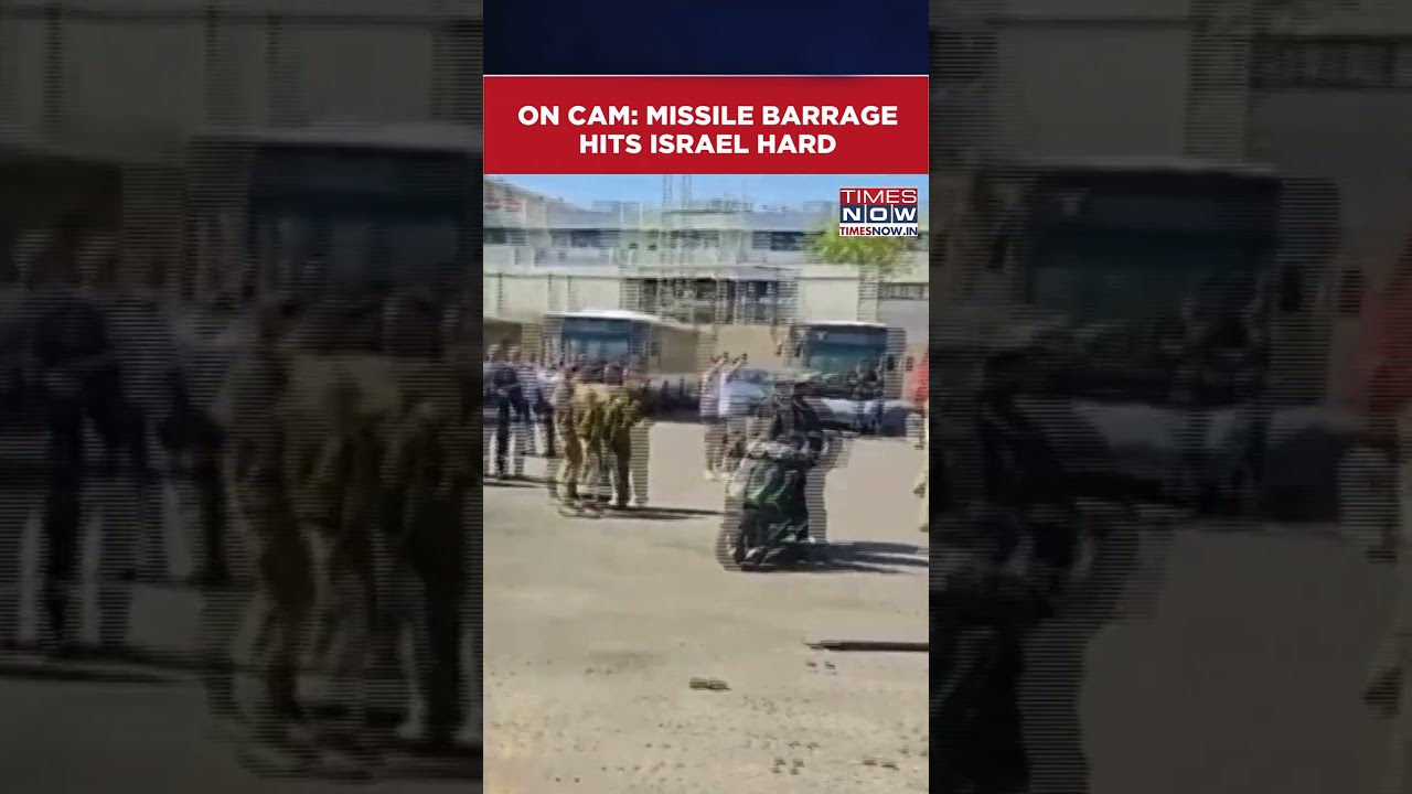 Iran Strikes Israel: Intercepted Iranian Missiles Rain Debris Over Central Israel #shorts