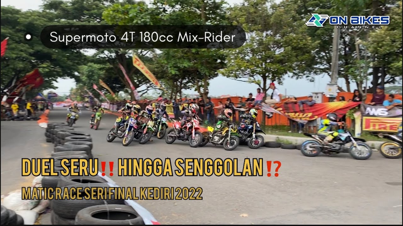 Duel Seru‼️Hingga Finish Supermoto Road Race MaticRace Final Kediri #duel #supermoto #balapmotor