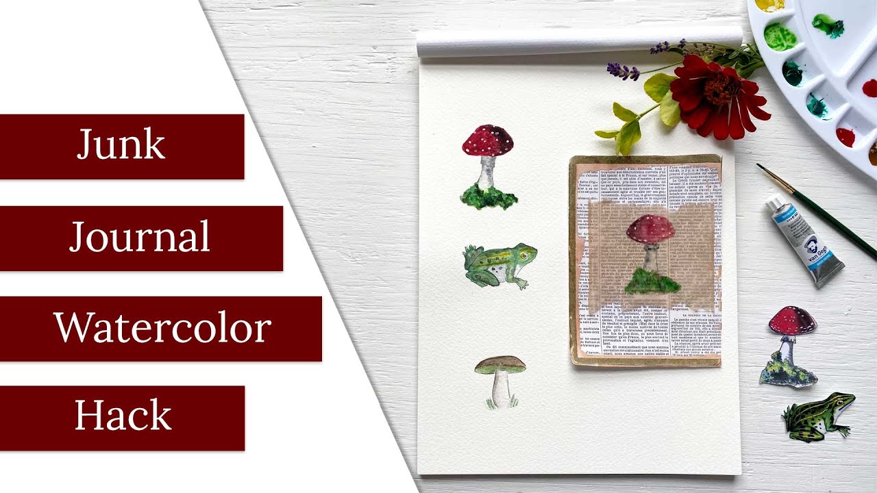 Junk Journal Watercolor Hack