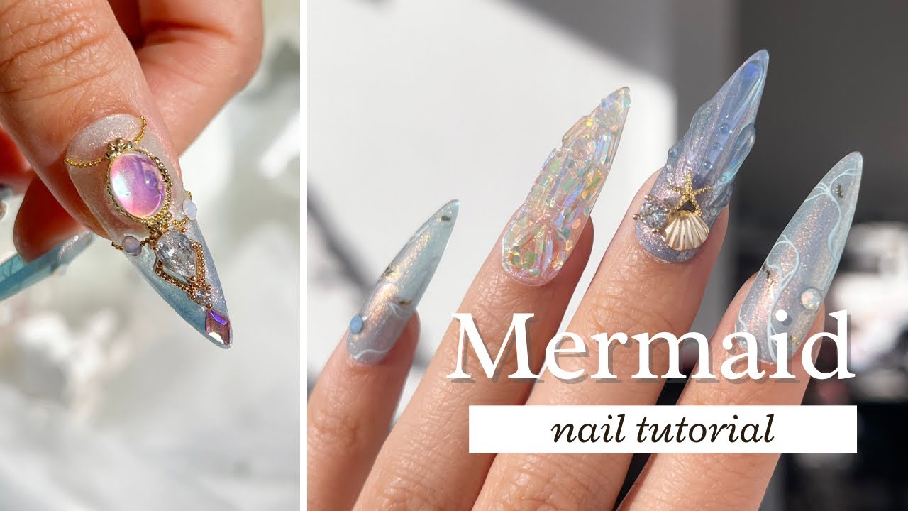 Mermaid Nails Tutorial / Glow in the dark nails
