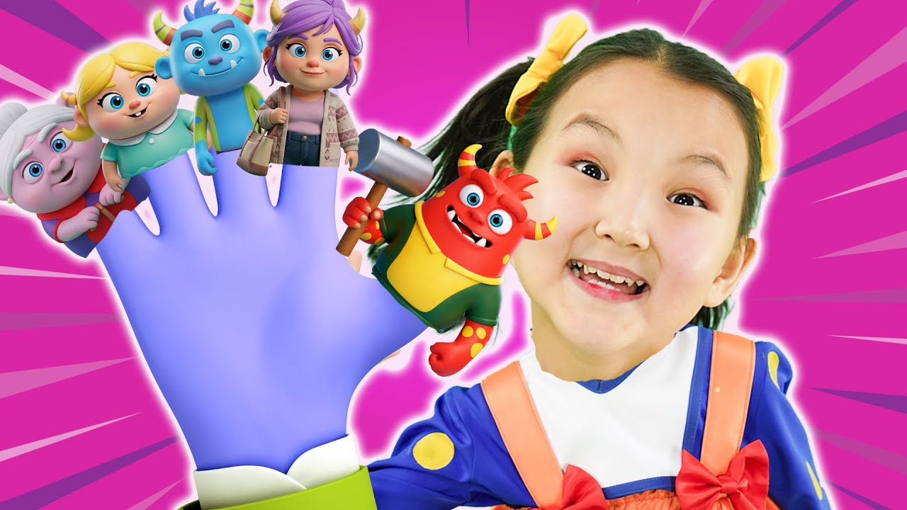 Monsters Finger Family 🎃 | Alien, Vampire & Fun Kids Songs | Hokie Pokie Nursery Rhymes