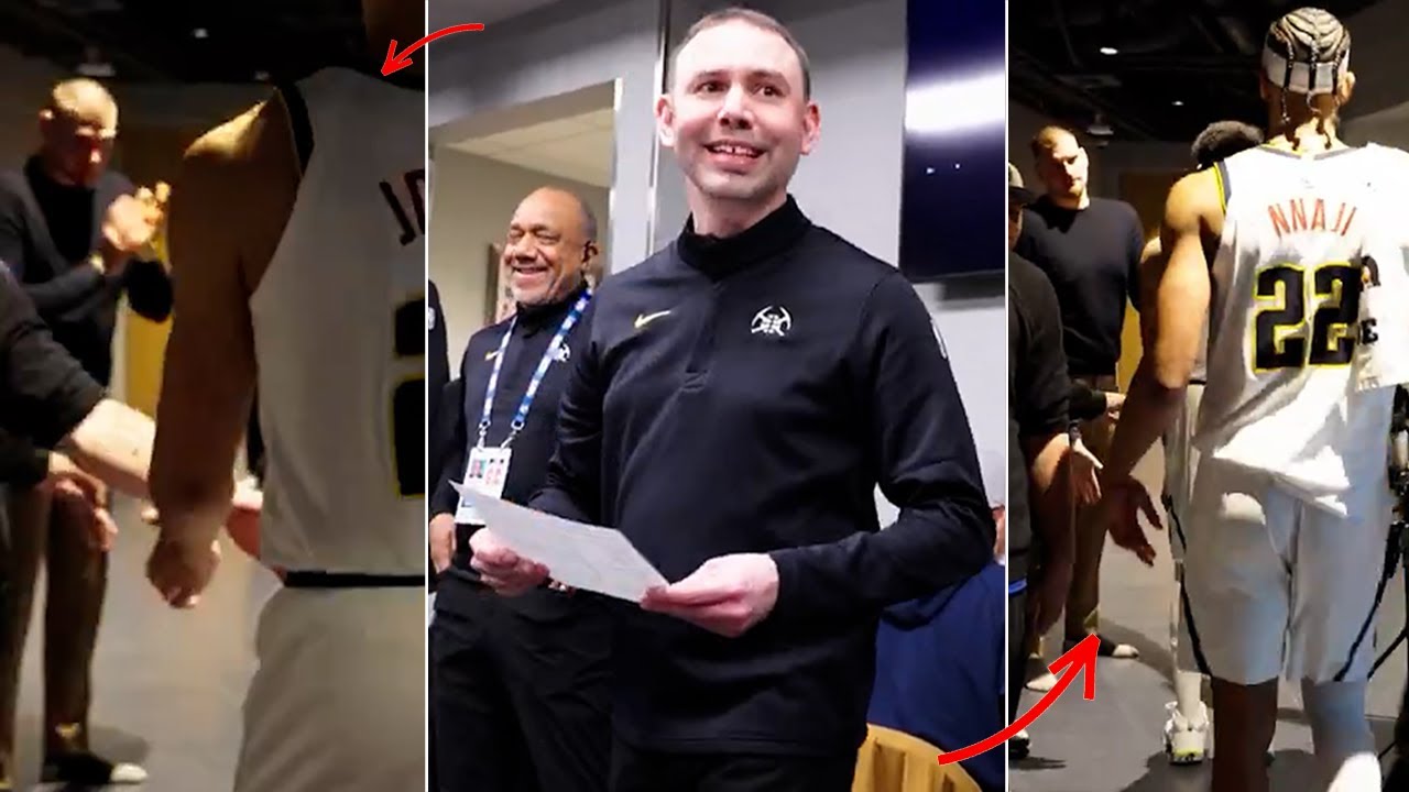 Barefoot Nikola Jokic Greets Nuggets’ Second Unit After They Dominate the Bucks in Milwaukee