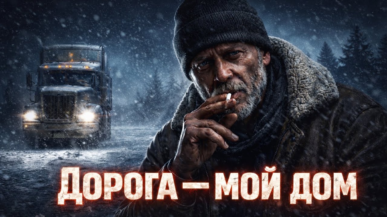 «Дальнобойщик в пути — Дорога мой дом | Ночь, мотор, судьба» Очень трогательная песня #music 