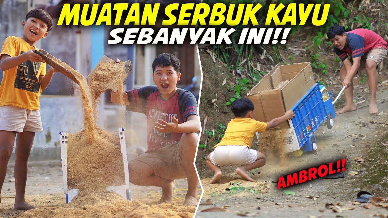 TRUK DIMAS RUSAK!! DITDIM MUAT SERBUK KAYU FULL SAMPAI TRUKNYA RUSAK..
