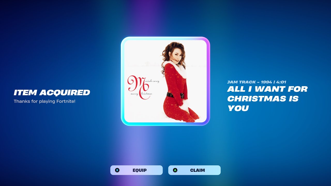 Mariah Carey - All I Want For Christmas Is You - All Instruments in a Fortnite Jam Track! Festival