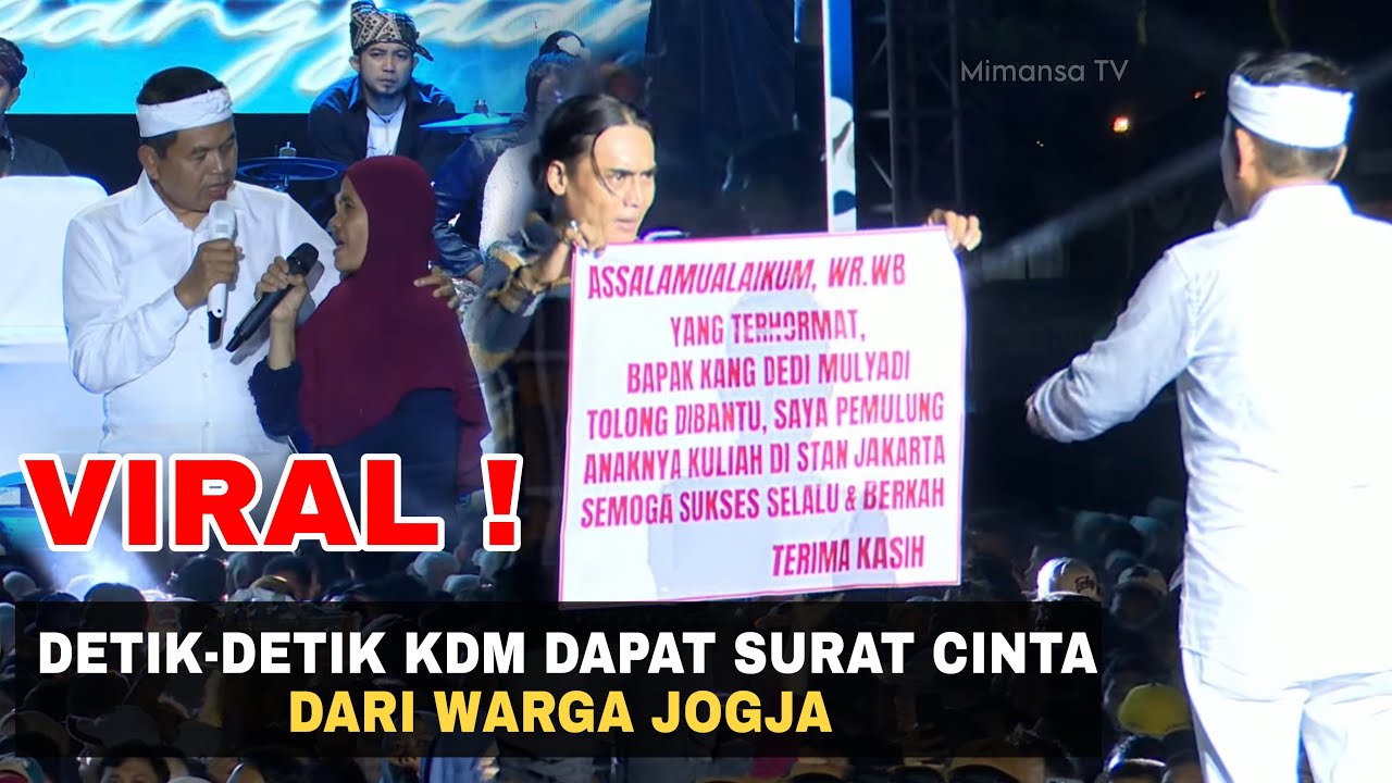 VIRAL❗DETIK DETIK KANG DEDI MULYADI DAPAT SURAT CINTA DARI WARGA JOGJA