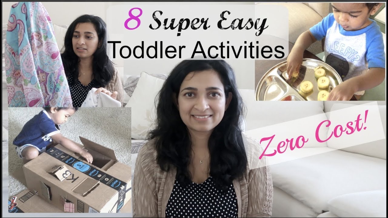 Toddler activities - Super easy, zero cost activities with things you already have!