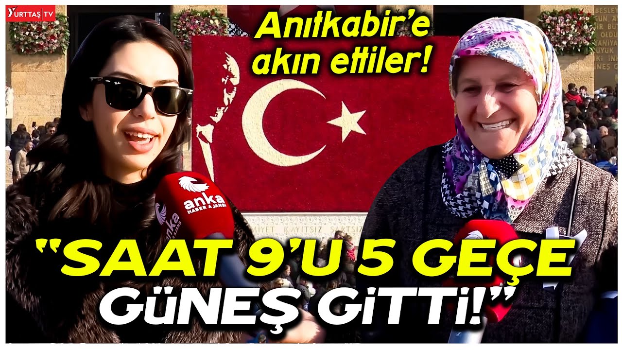 Atatürk’ü anmak için Anıtkabir’e akın ettiler! “9’u 5 geçe güneş gitti!”