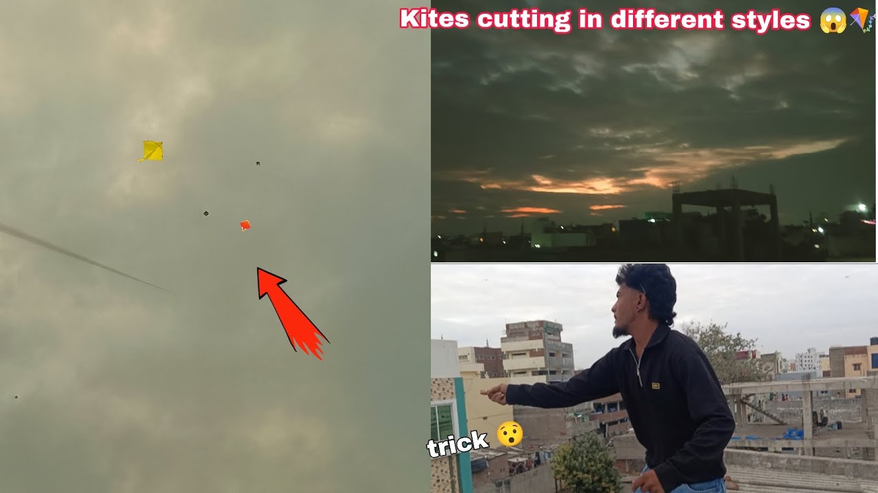 Kites cutting with different styles 😱 / new trick 🪁😯
