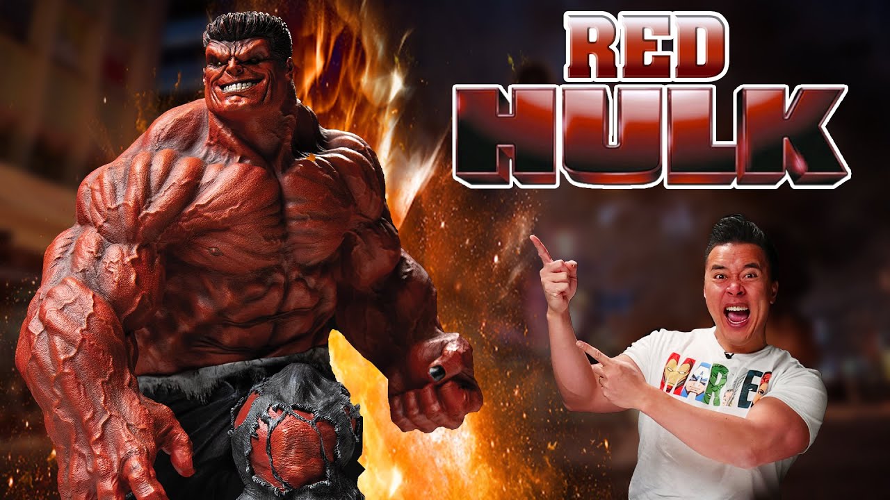 RED HULK!!! INCREDIBLE XM Studios Marvel Comics Statue Unboxing & Review!