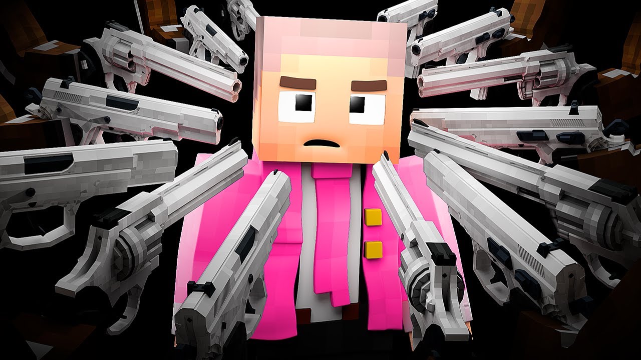 100 Realistische Waffen vs. Minecraft Spieler