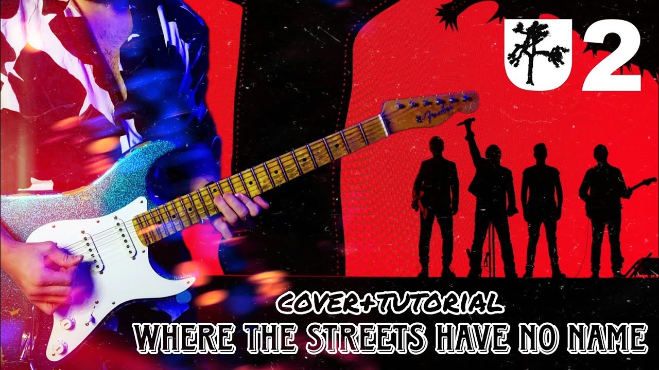 U2 - Where The Streets Have No Name (Guitar Cover + Tutorial) Free Backing Track Line 6 Helix Edge